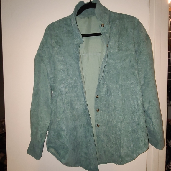 Corduroy button down boyfriend shirt - Picture 2 of 2